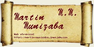 Martin Munižaba vizit kartica